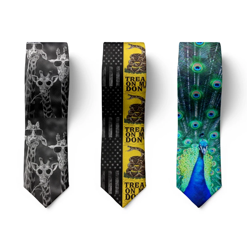 Top Trends: Fashion 8 Cm Cartoon Creative Man Tie Colorful Funny Peacock Slim Necktie Suit Men Business Wedding Casual Neckties Shoppable Styles