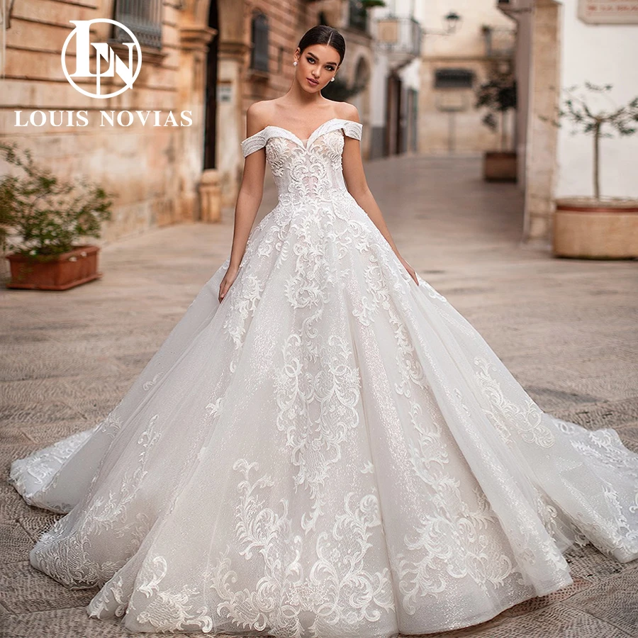 Top Trends: LOUIS NOVIAS Elegant Wedding Dresses For Women 2023 Off The Shoulder Princess Beaded Lace Up Wedding Gown Vestidos De Novia Shoppable Styles