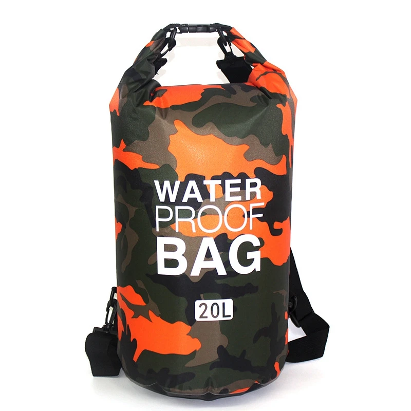 Top Trends: 5L 10L 15L 20L 30L PVC Waterproof Swimming Dry Bag Camo Outdoor Foldable Men Women Beach Diving Bag Rafting River Ocean Backpack Shoppable Styles