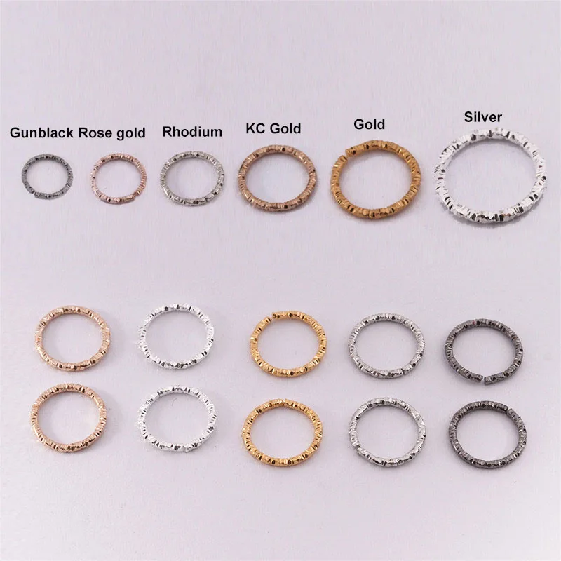 Top Trends: 50-100pcs Silver Plated Round Jump Rings Twisted Open Split Rings Jump Rings Connector For Jewelry Makings Findings Supplies DIY Shoppable Styles