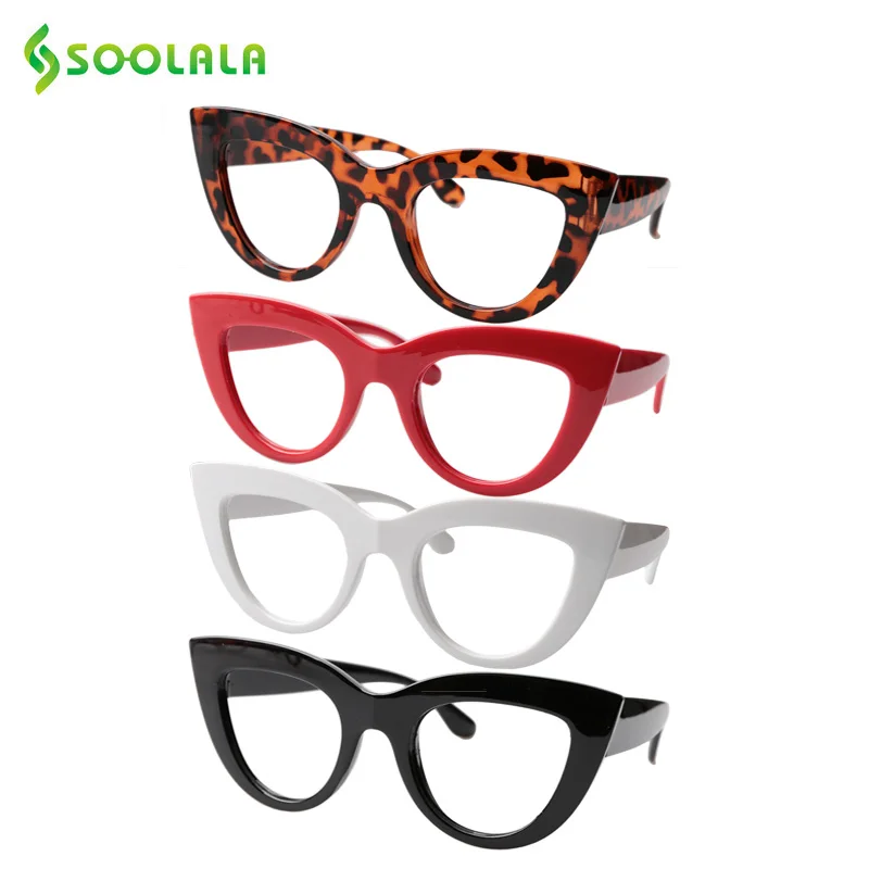 Top Trends: SOOLALA 4 Pairs Anti Blue Light Cat Eye Reading Glasses Women Prescription Glasses Gafas De Lectura + 1.0 1.25 1.5 1.75 To 4.0 Shoppable Styles