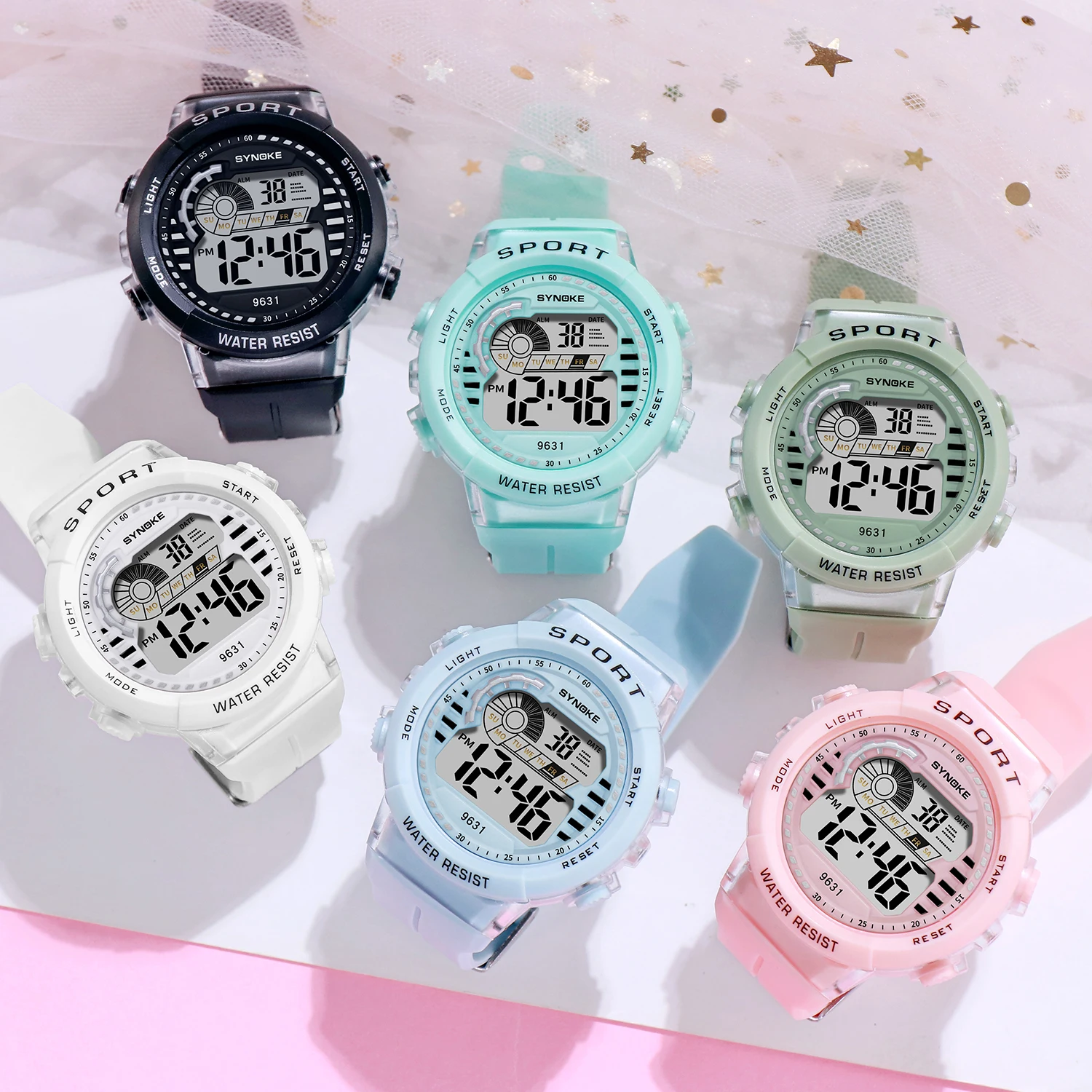 Top Trends: SYNOKE Fashion Kids Sport Watches 50M Waterproof Electronic Wristwatch Stop Watch Clock Children Digital Watch For Boys Girls Shoppable Styles