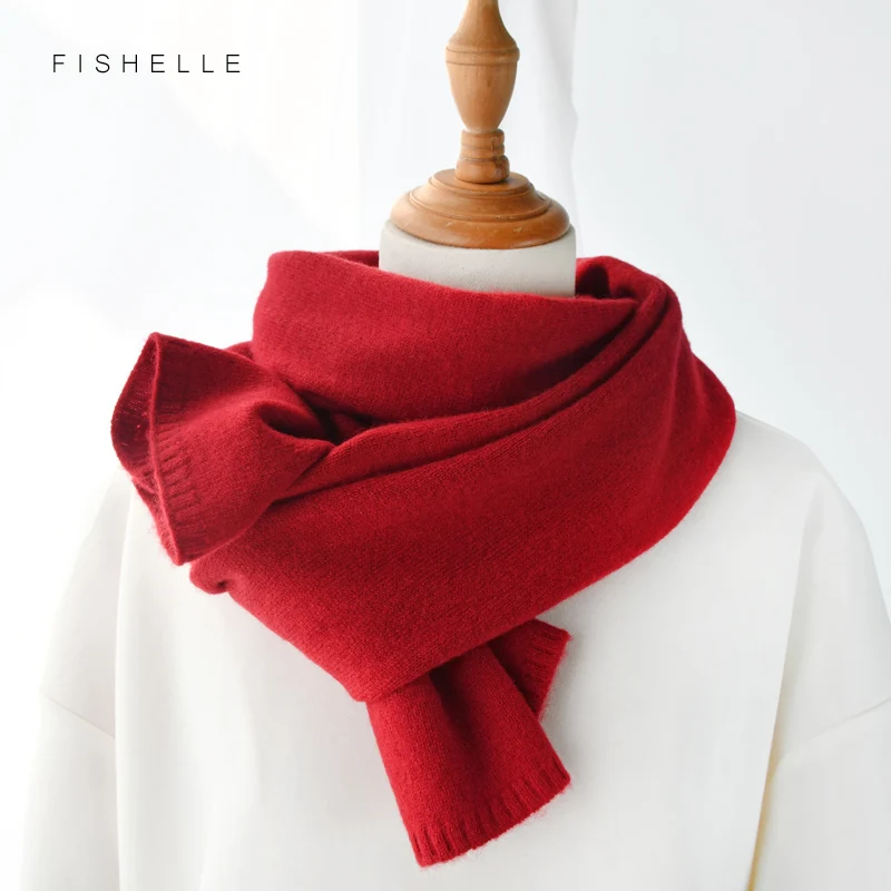 Top Trends: Wool Scarf Women And Men Solid Color Winter Warm Knitted Short Thin Scarves Ladies Adults Scarf Kids Christmas New Year Gift Shoppable Styles - Image 2