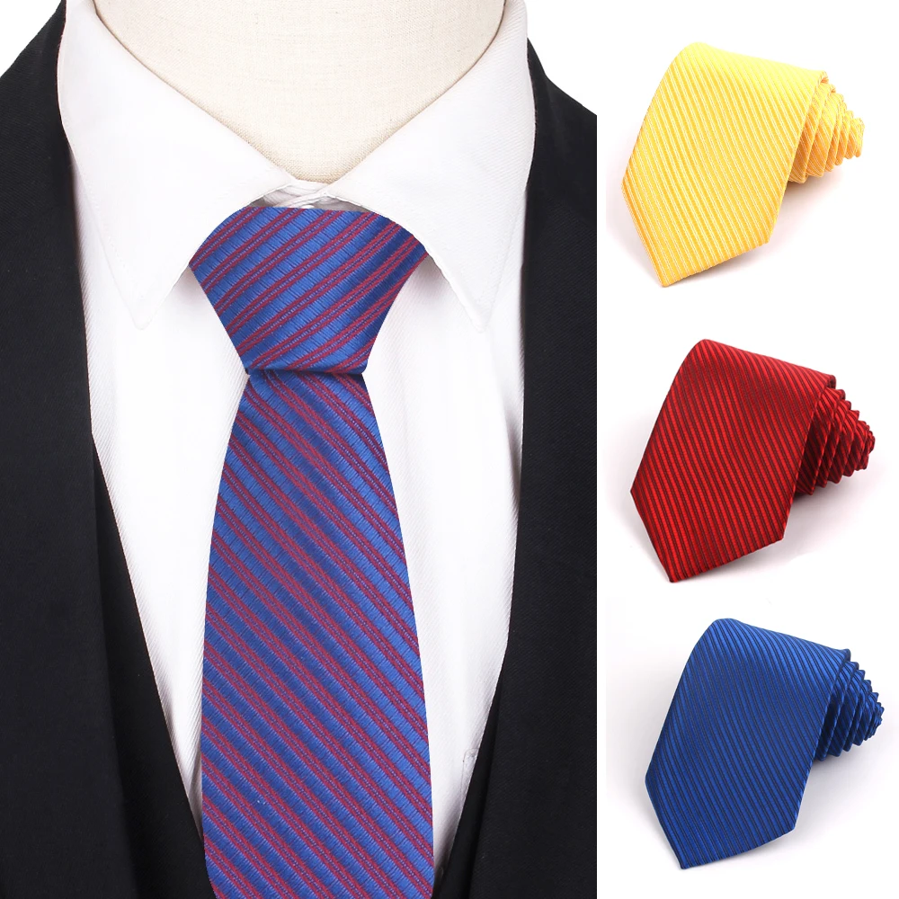 Top Trends: Classic Stripe Ties For Men Women Skinny Male Tie For Business Wedding Jacquard Striped Neck Ties Casual Mens Stripe Necktie Shoppable Styles