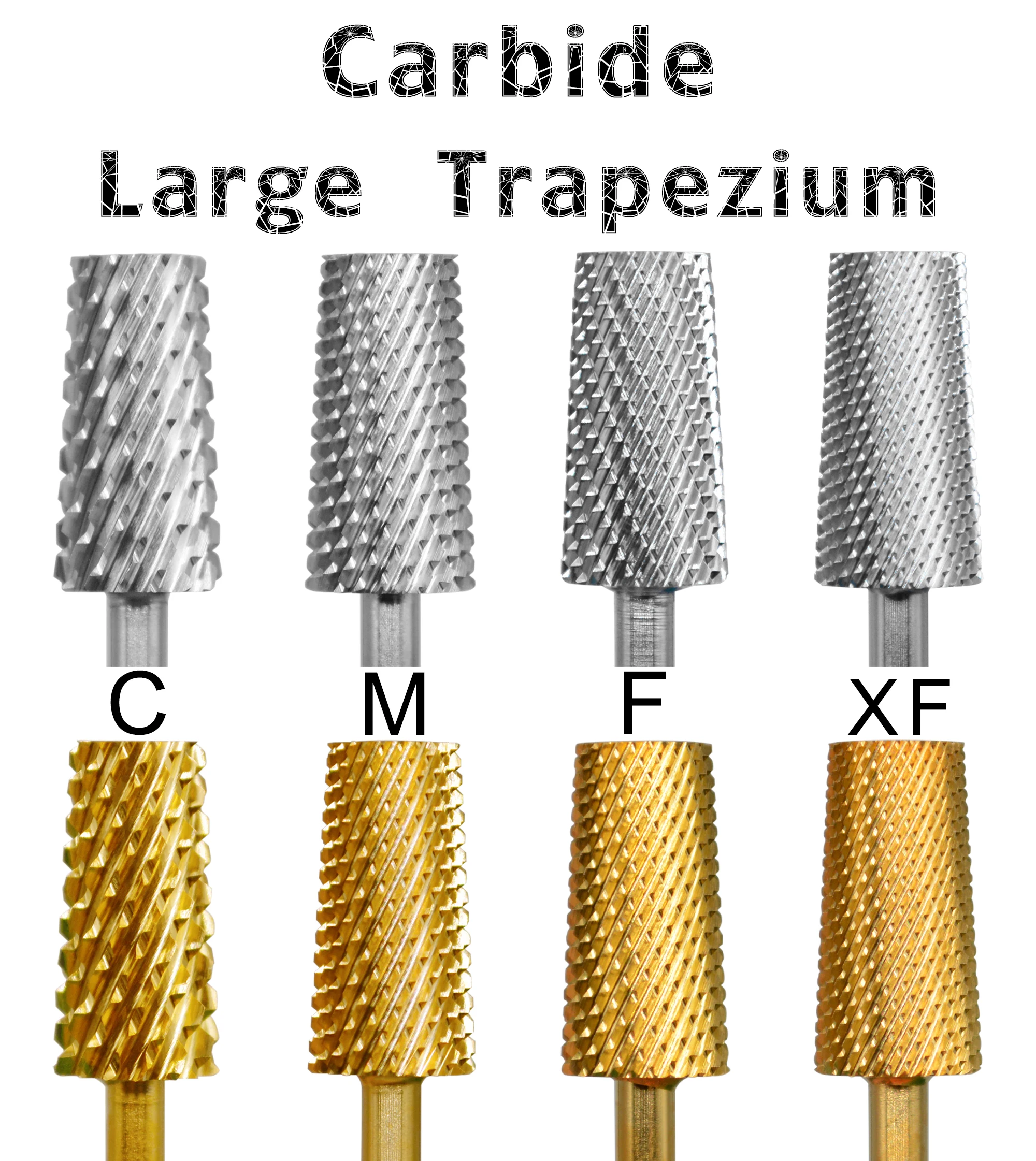 Top Trends: NAILTOOLS 6.6 Large Trapezium Tapered Barrel Gold Silver Tungsten Steel Carbide Milling Cutter Nail Drill Bit Manicure Pedicure Shoppable Styles