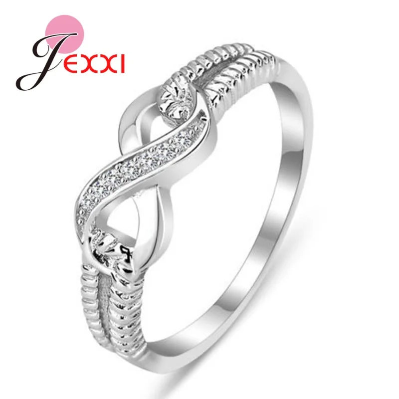 Top Trends: Novel Design Figure 8 Shape Round Finger Rings For Women Girls Promise Rings Sterling Silver 925 Elegant Wedding Jewelry Shoppable Styles