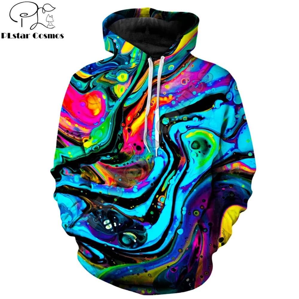 Top Trends: 2019 New Fashion Trippy Hoodie Psychedelic Swirl Of Vibrant Colors 3D Print Sweatshirt Harajuku Streetwear Sudadera Hombre Shoppable Styles