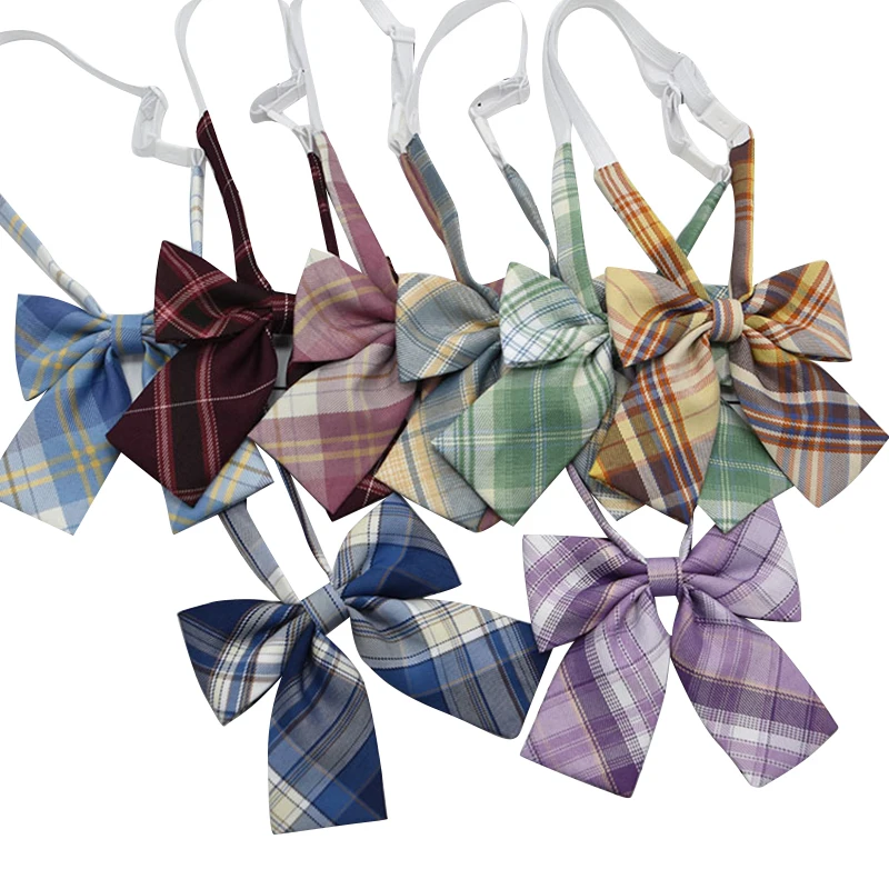 Top Trends: Plaid Bow Tie For Women Girl Daily Uniform Collars Butterfly Bowknot Sweet Cute Check Bows Tie JK Cosplay Costume Accessories Shoppable Styles