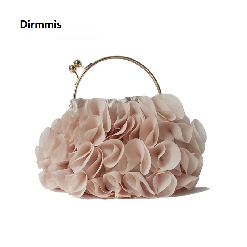 Top Trends: New Fashion Brand Handbags Women Flower Cute Bag Solid Luxury Champagne Bags Floral Bride Totes Cute Trendy Casual Day Clutch Shoppable Styles