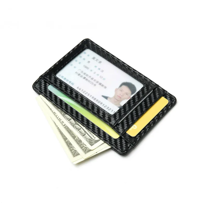 Top Trends: ZOVYVOL 2022 New Fashion Style Black Carbon Fiber Card Holder Slim Thin RFID Men Women Smart Small Wallet PU Leather Pocketbooks Shoppable Styles