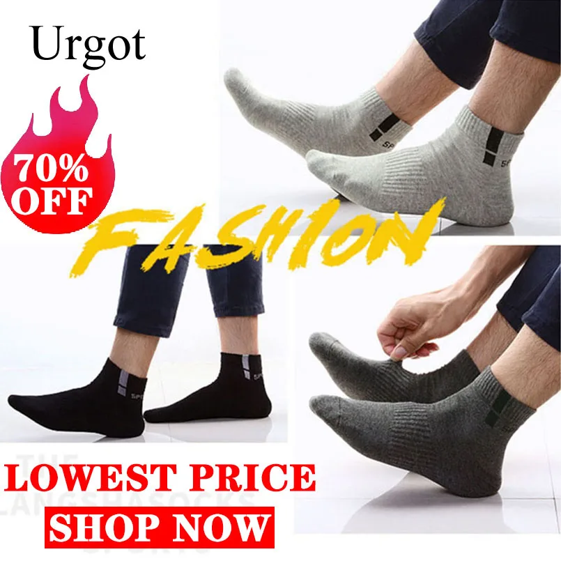 Top Trends: Urgot High Quality Men Ankle Socks Breathable Cotton Sports Socks Mesh Casual Athletic Cut Short Sokken Calcetines Hombre Meias Shoppable Styles