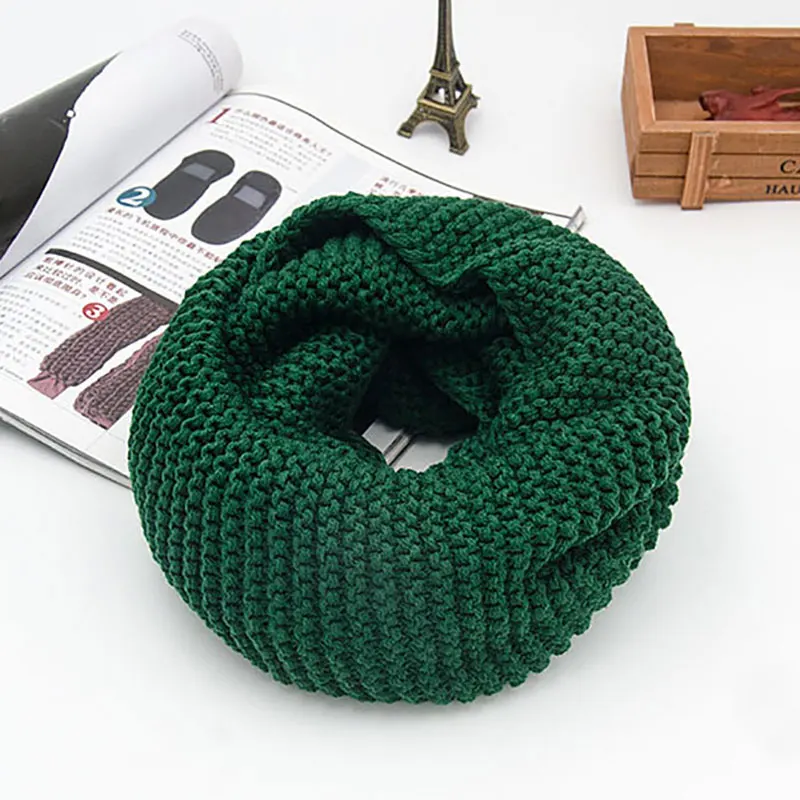 Top Trends: Chunky Circle Knitted Scarf For Women Snood Scarf Ring Acrylic Solid Neckerchief Warm Thick Winter New Fashion 2023 Shoppable Styles - Image 2