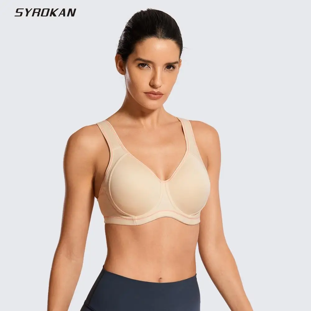 Top Trends: SYROKAN Women High Impact Full Coverage Underwire Molded Active Exercise Sports Bra Summer Padded Yoga Workout Running Underwear Shoppable Styles