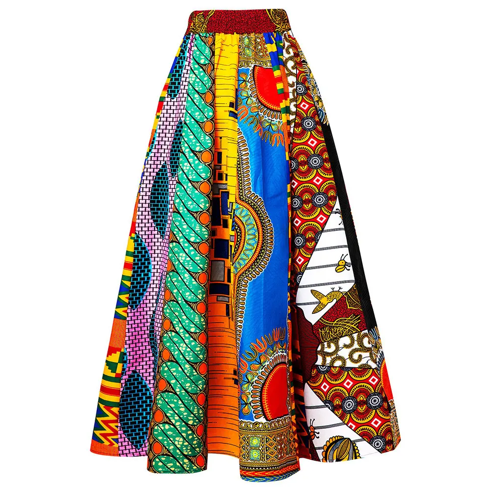 Top Trends: New Fashion African Maxi Skirt For Women Onesize Mix Skirt Ankara Wax Print High Waist Long Skirt African Traditional Clothing Shoppable Styles - Image 2