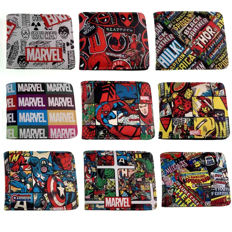 Top Trends: Marvel Wallet Spiderman Super Heroes Anime Men's Wallet Clutch Bag PU Cartoons Men Purse Card Holder Fashion Money Clip Wallet Shoppable Styles