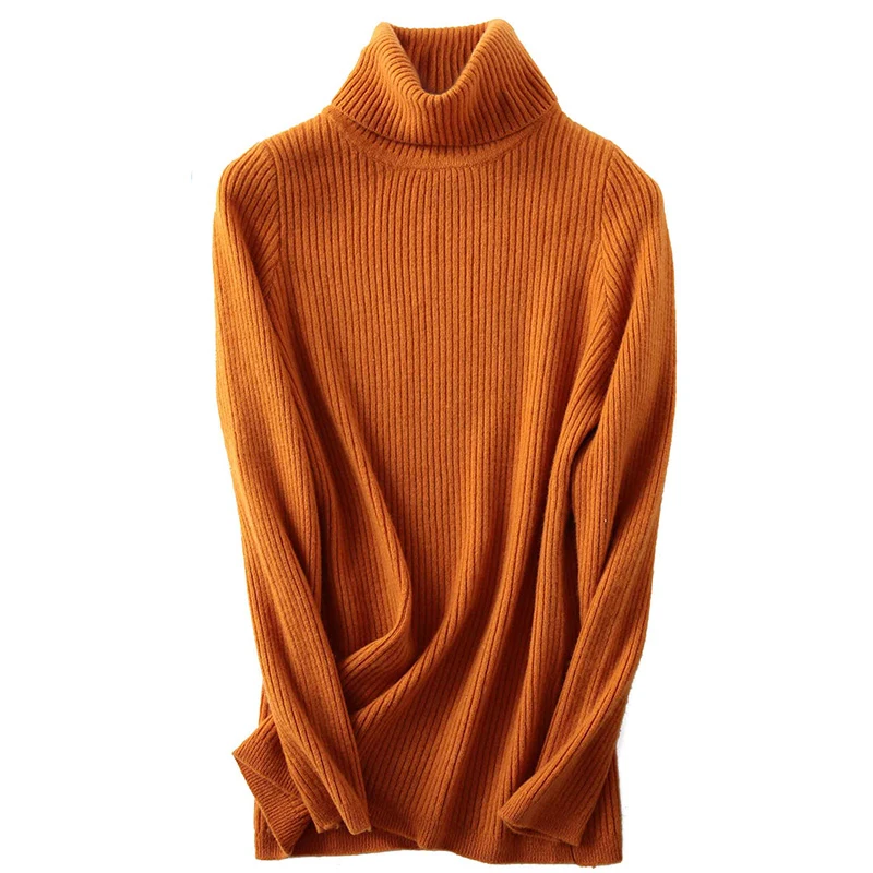 Top Trends: 100% Merino Wool Turtleneck Women Sweater Autumn Winter Warm Soft Jumper Women 2022 Knitted Pullover Femme Cashmere Sweater Knit Shoppable Styles