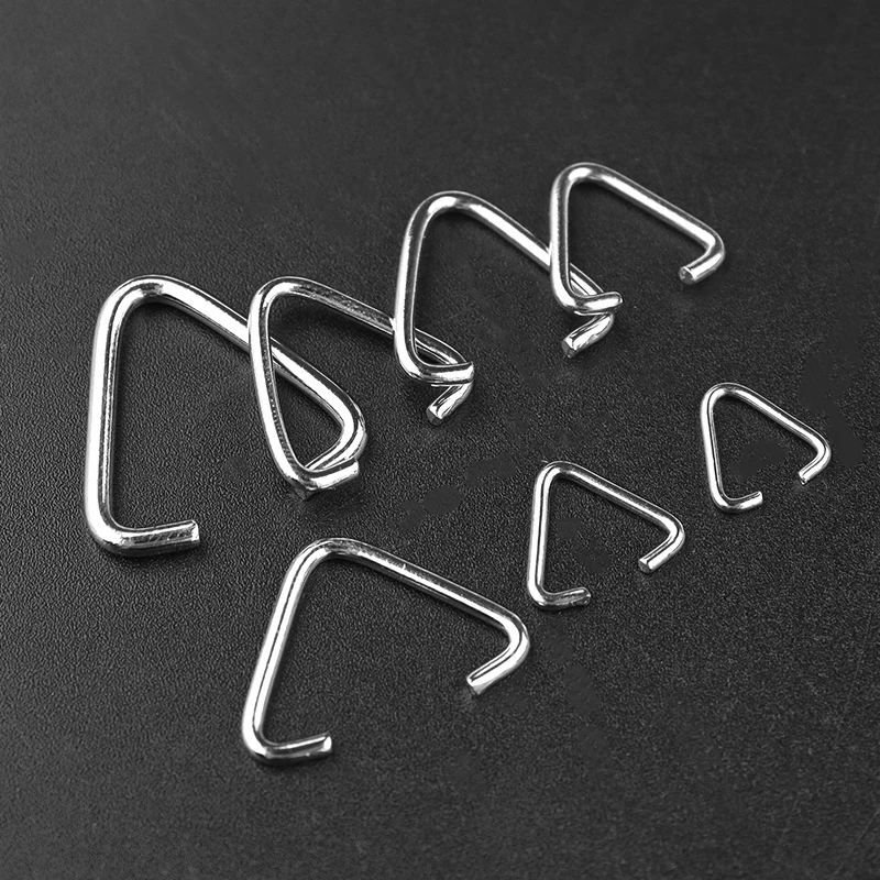 Top Trends: 50-100pcs / lot Triangle Clasps Buckle Loops Jump Rings Split Rings Connectors Clasps Hooks For Jewelry Making Accessories Shoppable Styles