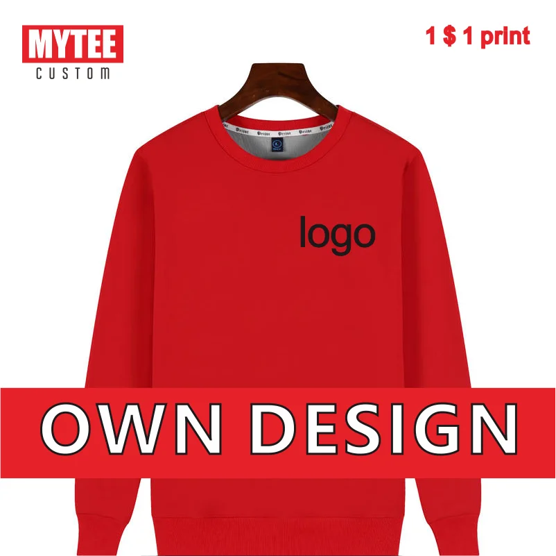 Top Trends: MYTEE Winter Thicken Round Neck Sweatshirt Sweatshirt Cheap Logo Custom Embroidery / Printing Company Brand Logo Outdoor Warmth Shoppable Styles