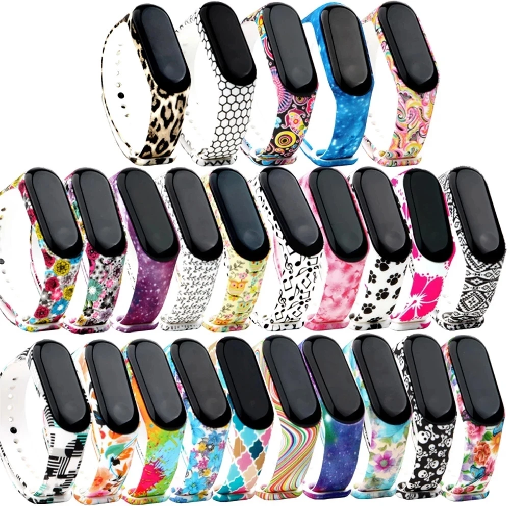 Top Trends: Strap For Xiaomi Mi Band 3 4 5 6 Personalized Graffiti Style Silicone Wristbands For Xiaomi Band 4 5 3 Bracelet Replacement Band Shoppable Styles