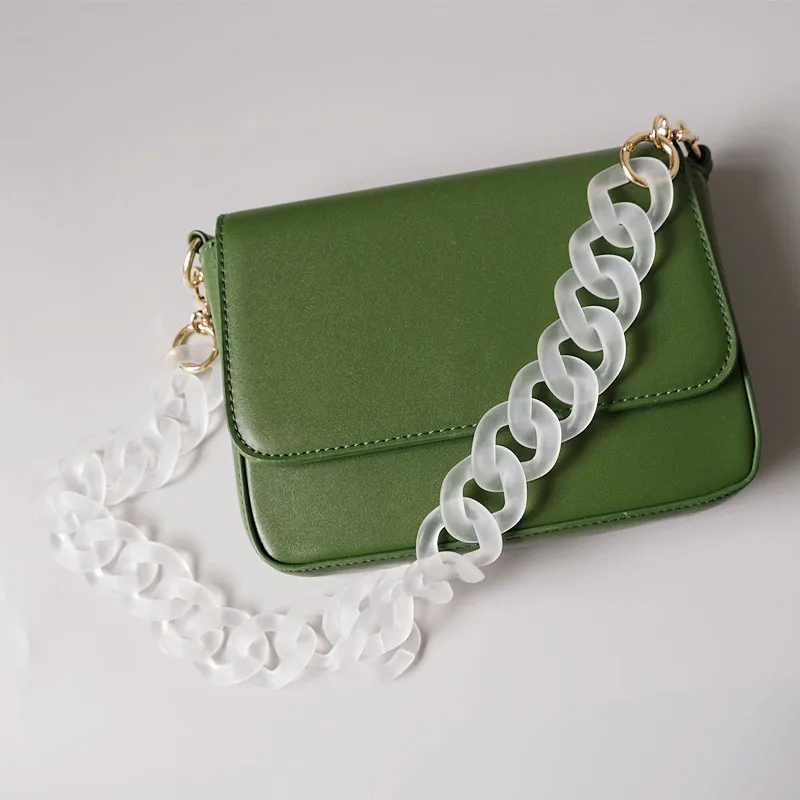 Top Trends: New Fashion Woman Handbag Accessory Chain Detachable Replacement Candy Color Red Blue Green Strap Women DIY Clutch Resin Chains Shoppable Styles - Image 6