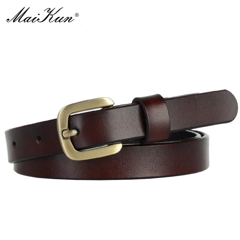 Top Trends: Maikun New Genuine Leather Fashion Belt For Women Simple Casual Pin Buckle Ladies Fine Skirt Waistband Shoppable Styles