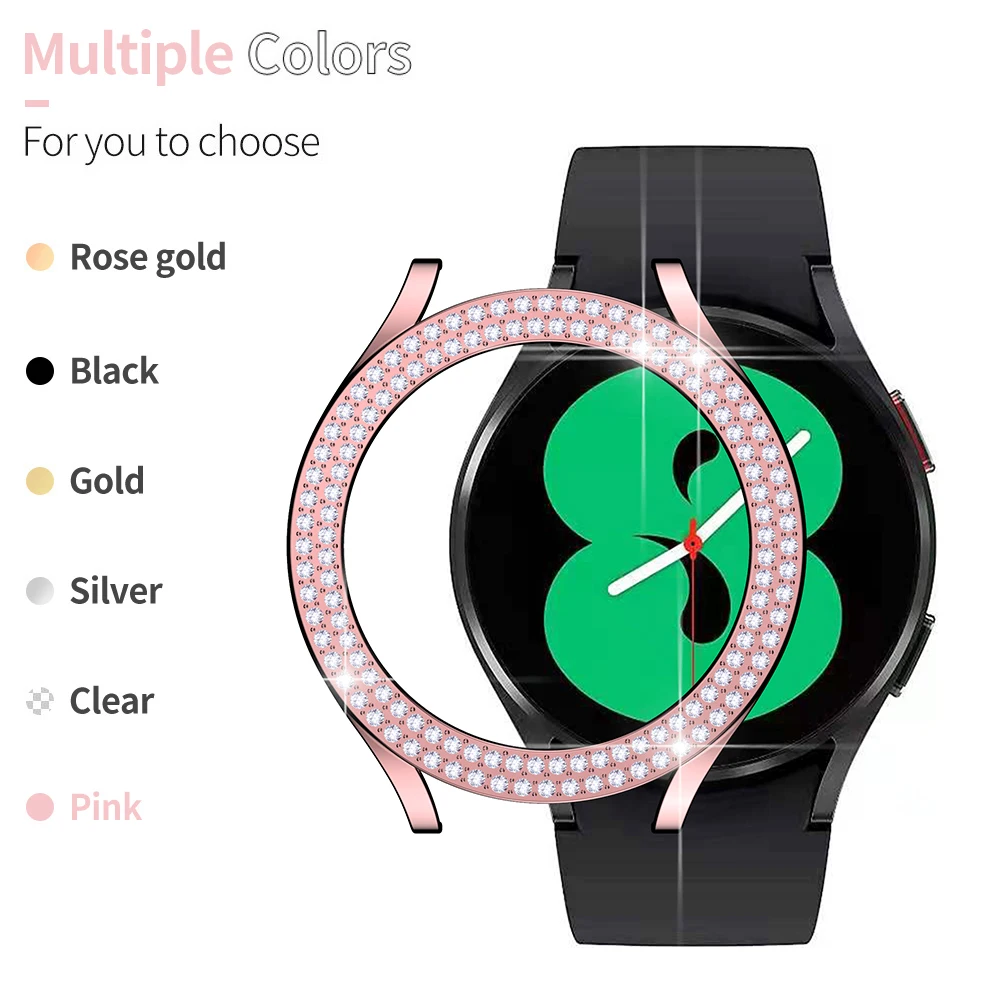 Top Trends: Women Diamond Hollow Cover For Samsung Galaxy Watch 6 5 4 40mm 44mm Case Hard PC Bumper Bling Frame Exquisite Jewelry Shell Shoppable Styles - Image 4