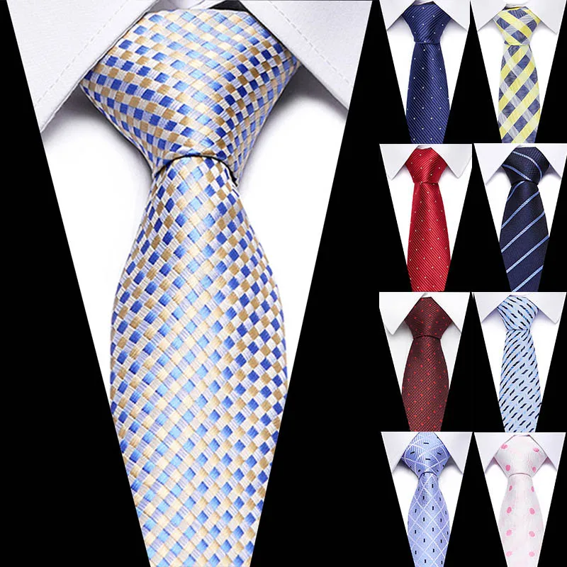 Top Trends: Luxury Wedding Ties 7.5cm Men's Classic Tie Silk Jacquard Woven Tie Set Business Necktie Accessories Men Necktie Shoppable Styles