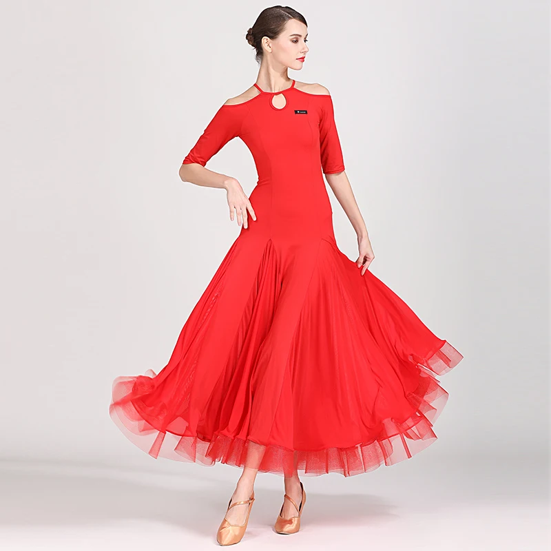 Top Trends: Women Ballroom Dance Dresses 2024 High Quality Standard Waltz Dancing Wear Adult Elegant Red Ballroom Competition Dance Dress Shoppable Styles