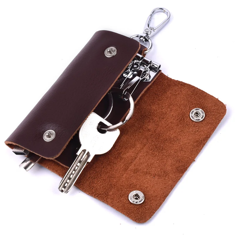 Top Trends: Genuine Leather Key Wallets Keychain Case Bag Men Car Key Holder Women Housekeeper Keys Pouch Organizer Covers Shoppable Styles