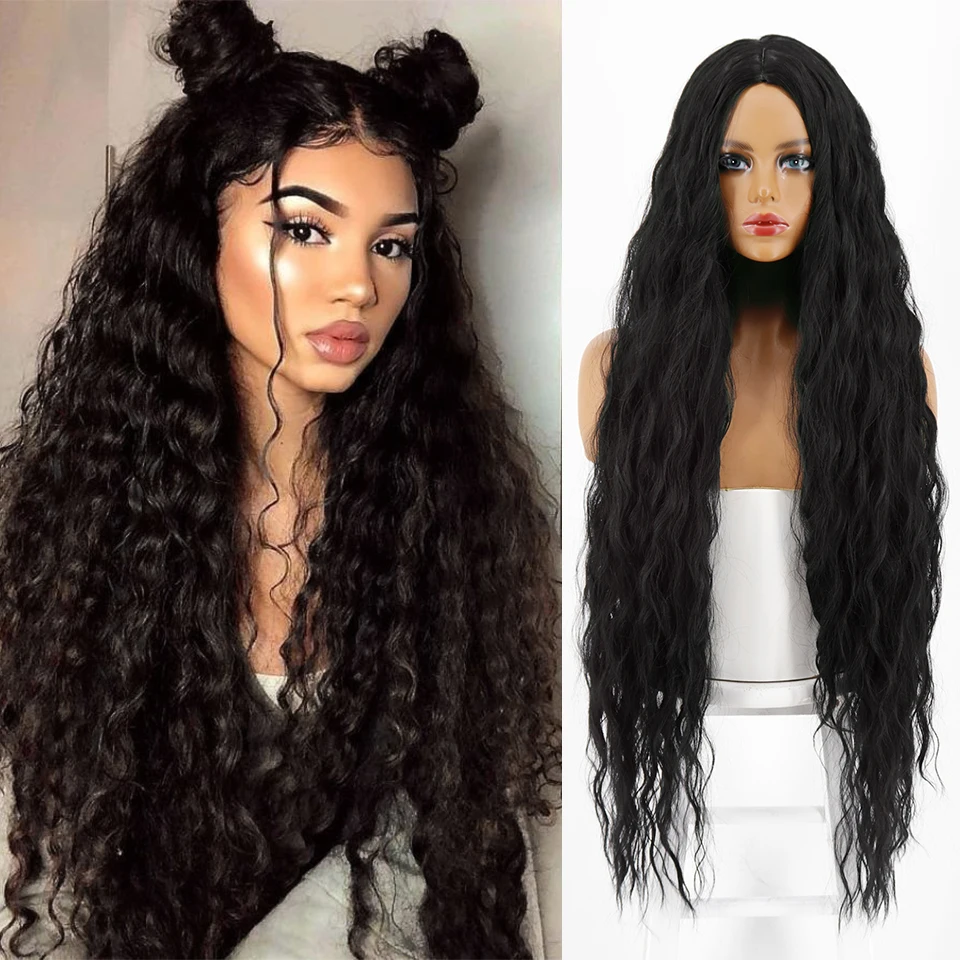 Top Trends: Synthetic Wigs Super Long Kinky Curly 38 Inch For Black Women Cosplay Hair Wigs Synthetic Wig High Temperature Fiber Shoppable Styles