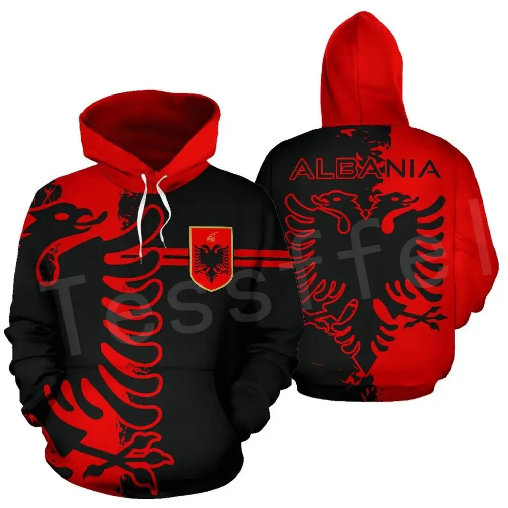 Top Trends: Tessffel Newest Country Flag Albania Symbol Funny NewFashion Men / Women Tracksuit Zipper Jacket 3Dprint Casual Funny Hoodies B-15 Shoppable Styles