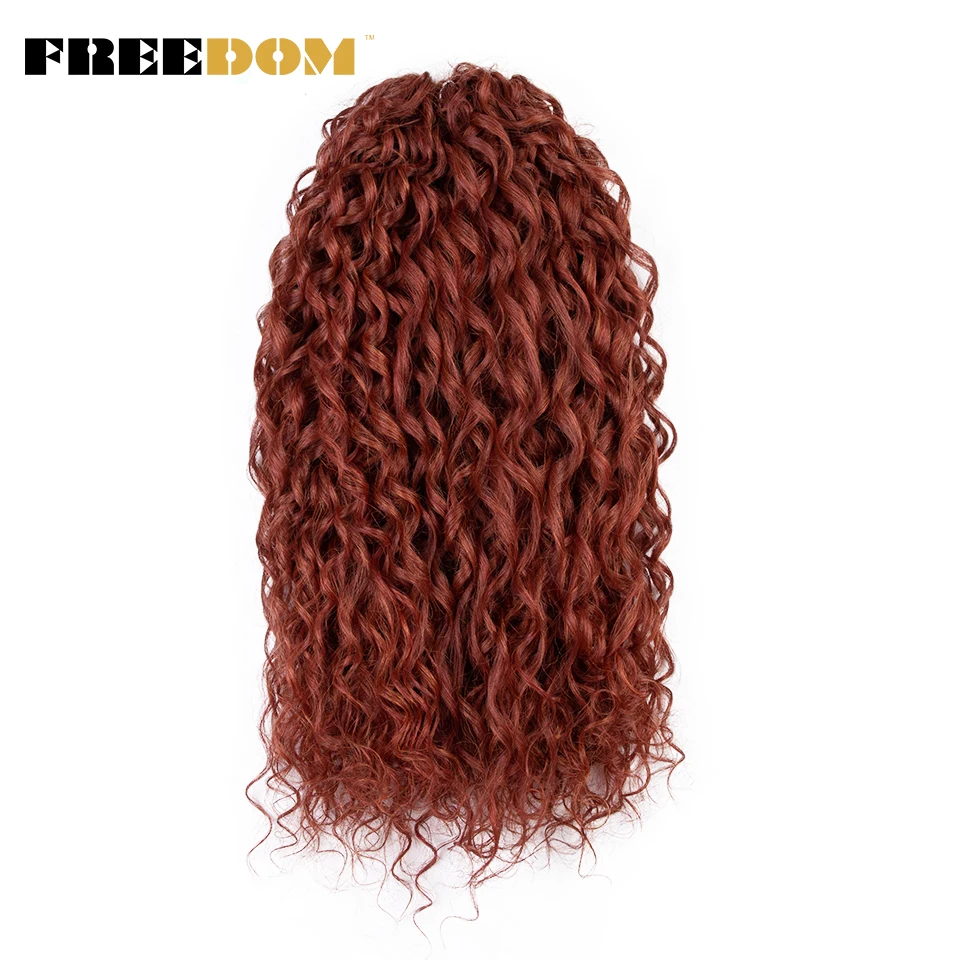 Top Trends: FREEDOM Synthetic Soft Water Wave Twist Crochet Hair Synthetic Braids Hair 24&quot; Ombre Blonde Red Deep Wave Hair Extensions Shoppable Styles