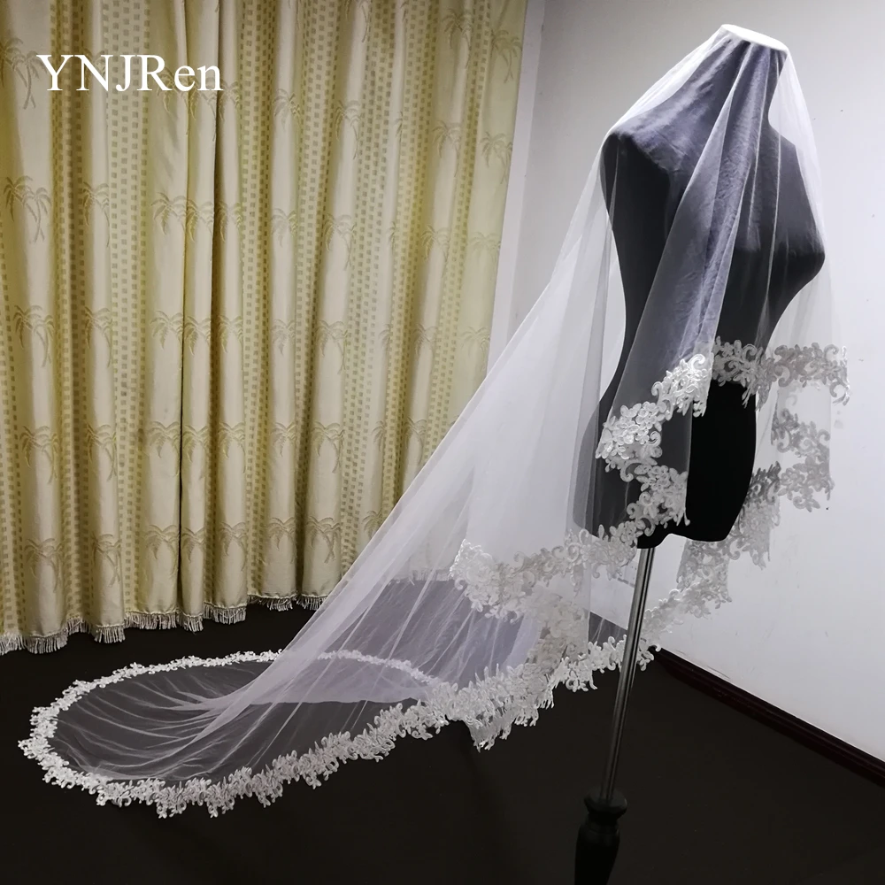 Top Trends: Real Photo 3m Full Lace Edge Cathedral Wedding Bridal Veil White Ivory Veil With Comb Wedding Accessories Cover The Face Veil Shoppable Styles