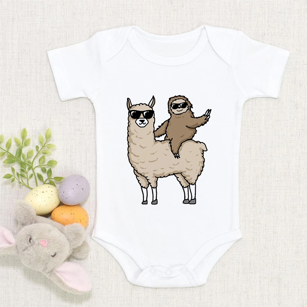 Top Trends: Baby Boy Clothes Funny Alpaca Sloth Baby 2022 Newborn Baby Girl Bodysuit Infant Baby Jumpsuit One-Pieces Ropa Bebe Harajuku Shoppable Styles