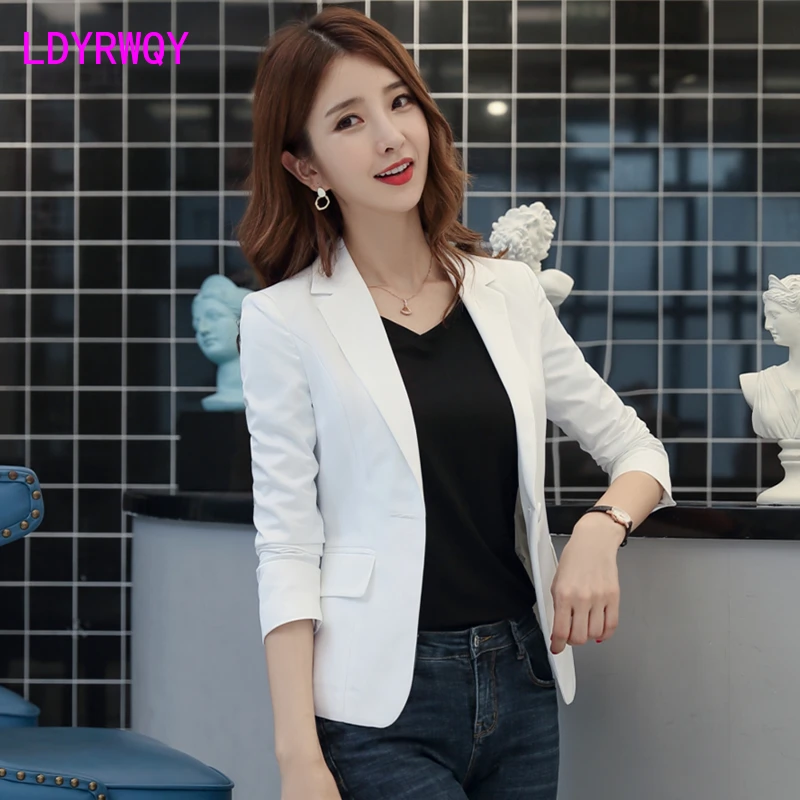 Top Trends: 2020 New Autumn Korean Version Of The Women's Self-cultivation Of The Skinny Casual Jacket Red Suit Female Regular Full Shoppable Styles - Image 2