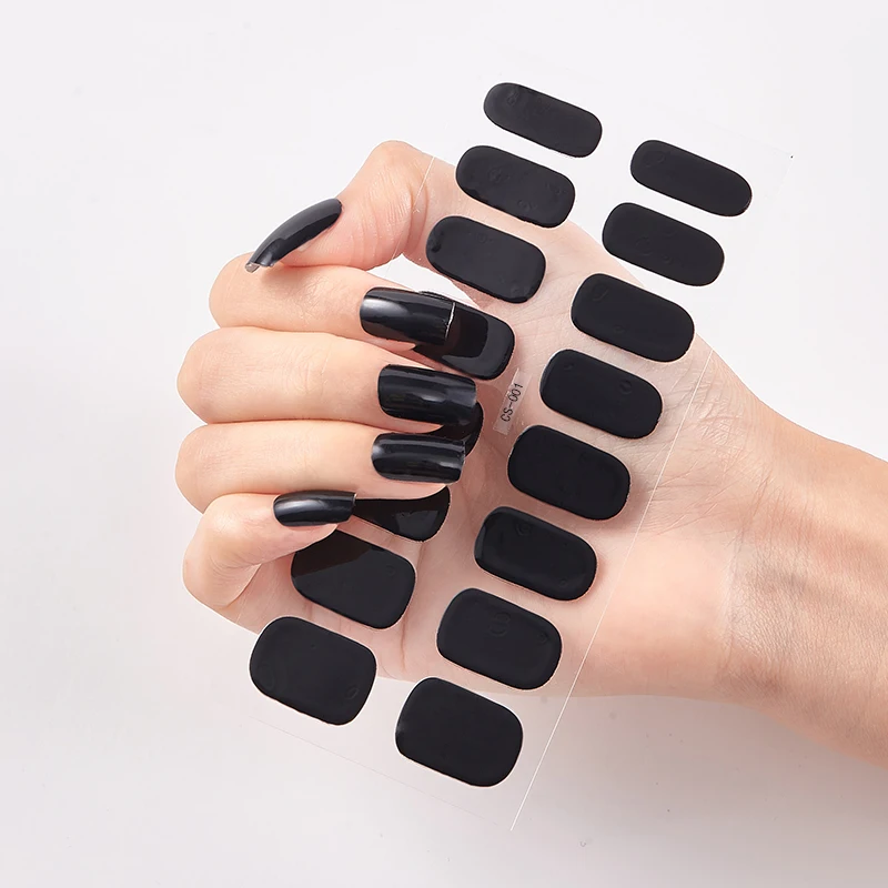 Top Trends: Novidades Full Cover Nail Stickers Designer Nail Decals Pure Solid Color Nail Decoration Nails Sticker Designer Creative Shiny Shoppable Styles