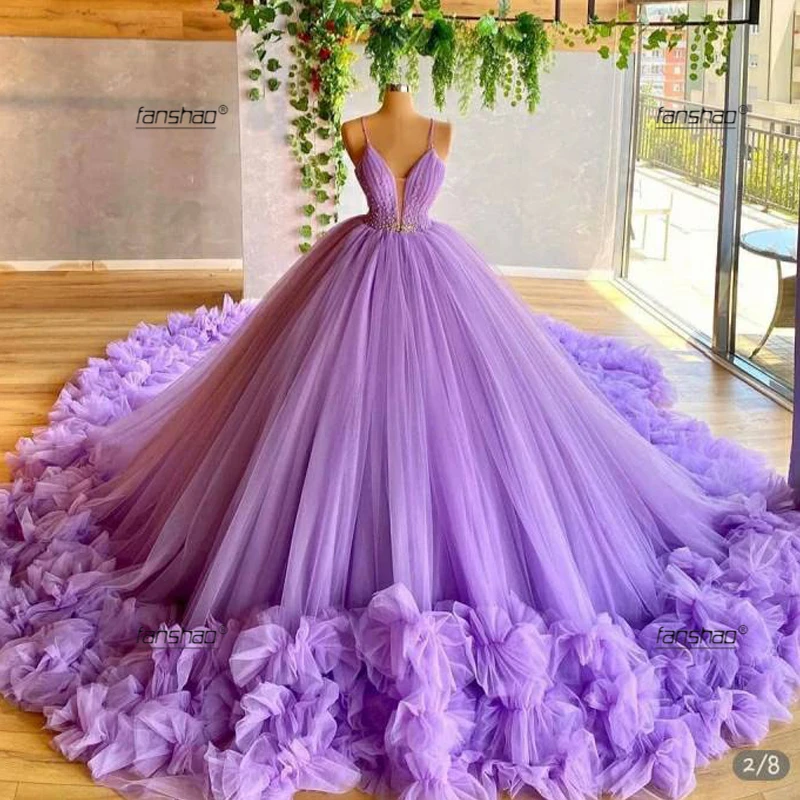 Top Trends: Fanshao Wd522 Quinceanera Dress Spaghetti Strap Ruffles Tulle For 15 Girls Pleat Crystal Ball Party Gowns Princess Hot Selling Shoppable Styles