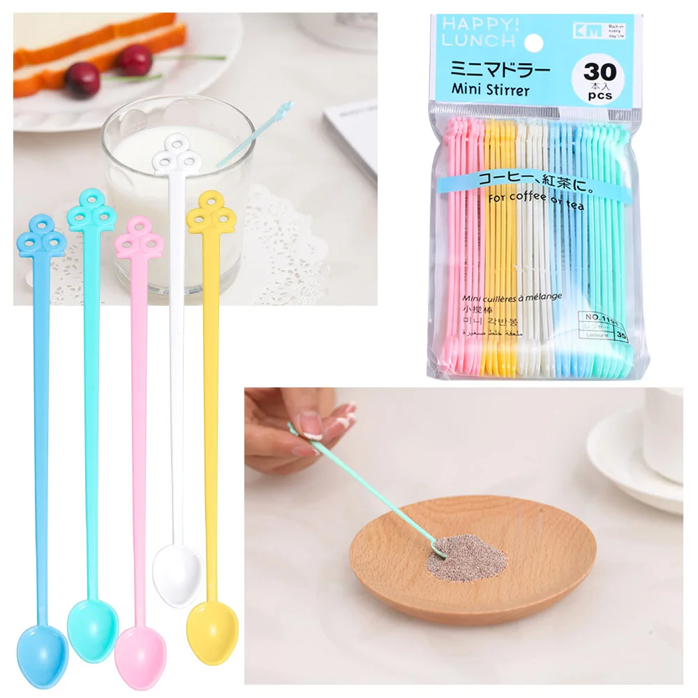 Top Trends: 30Piece Mini Candy-colored Cute Dispensing Spoon Jewelry Tool Resin Silicone Mold Tools Stirring Stick Shoppable Styles