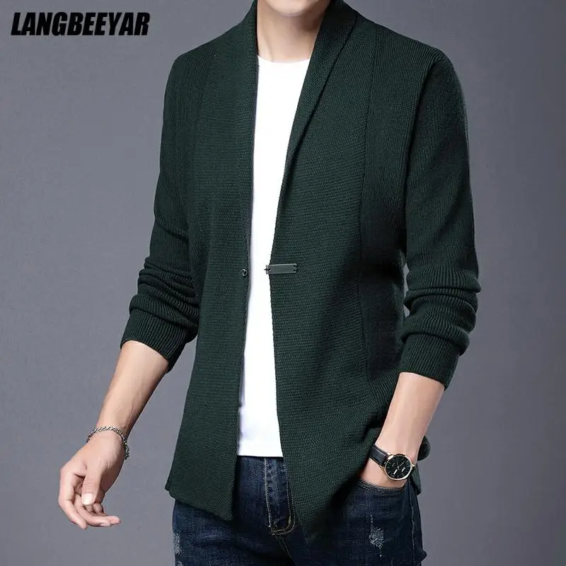 Top Trends: Top Quality New Streetwear Brand Fashion Woolen Slim Knit Cardigan Men Japanese Sweater Casual Coats Jacket Mens Clothes 2023 Shoppable Styles