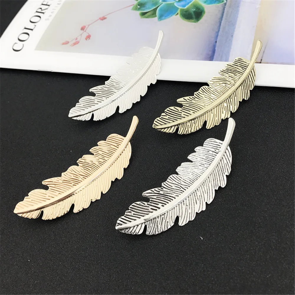 Top Trends: New Alloy Vintage Hair Clip Feather Leaf Shape Barrette Metal Hairpins For Women Lady Headwear Hair Accessories Shoppable Styles - Image 6