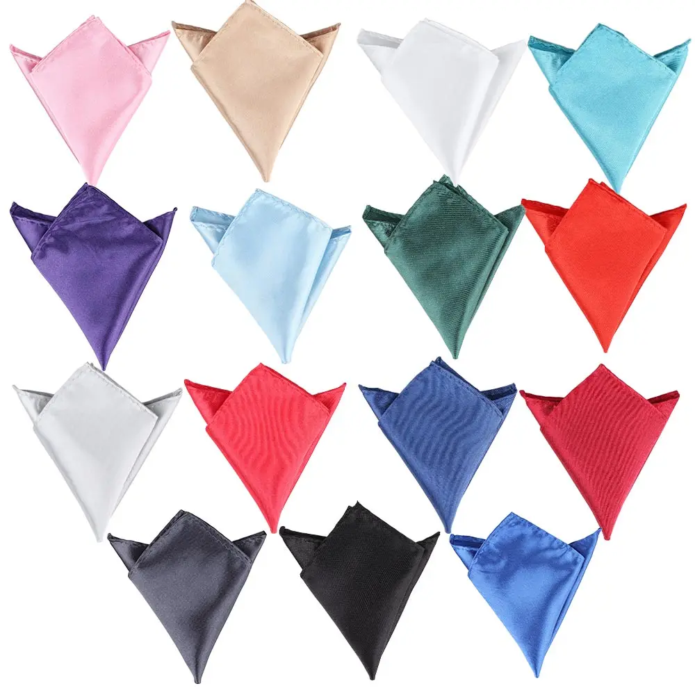 Top Trends: 15 Colors Men White Handkerchief Suit Pocket Towel Accessories Wedding Banquet Anniversary Commercial Black Red Blue Shoppable Styles