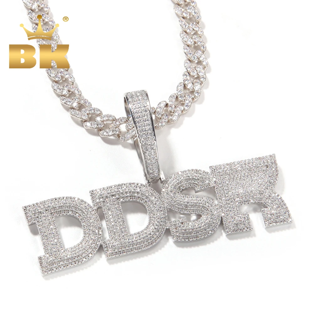 Top Trends: THE BLING KING Custom Name Initial Letter Pendant Micro Full Iced Out 3 Layers Cubic Zirconia NamePlate Necklace Hiphop Jewelry Shoppable Styles