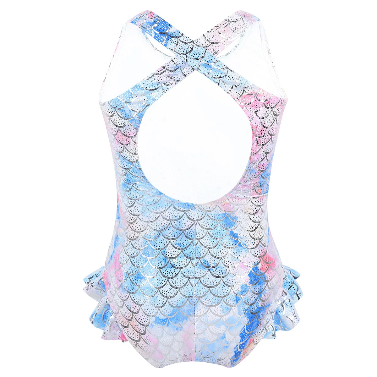 Top Trends: Kids Girls One-piece Swimsuits Brazilian Swimming Beachwear Sparkly Mermaid Fish Scales Pattern Swimsuit Swimwear Bathing Suits Shoppable Styles - Image 2