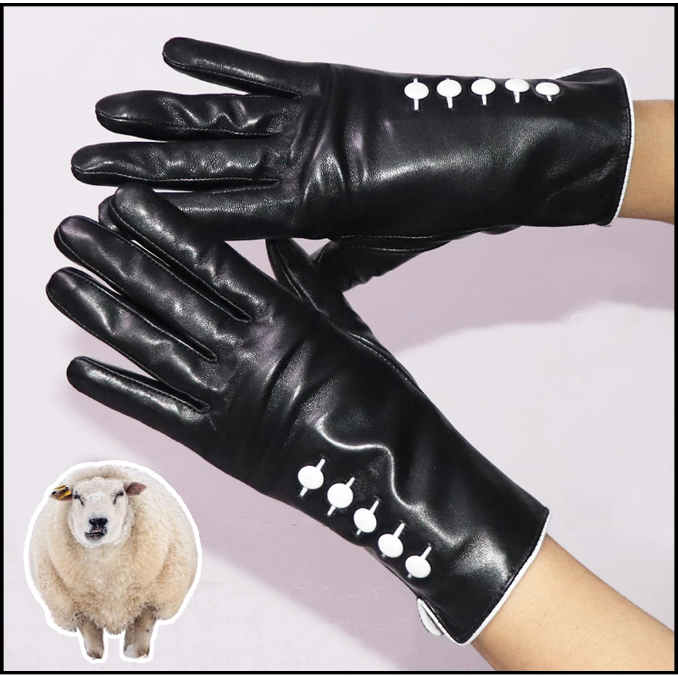 Top Trends: Women&#039;s Sheepskin Gloves Autumn And Winter Warm Leather Gloves Fashion 2023 New Ladies Leather Gloves Outdoor Driving Gloves Shoppable Styles