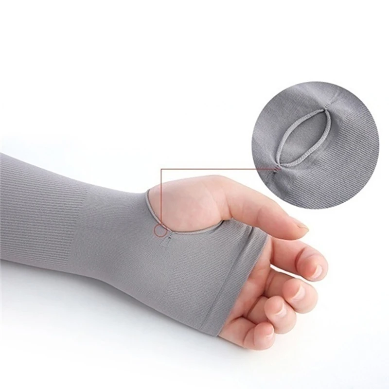 Top Trends: Ice Silk Sleeve Sunscreen Cuff Arm Sleeves Sun Protect Anti-Slip Summer Men Women Gloves Outdoor Riding New Shoppable Styles - Image 5