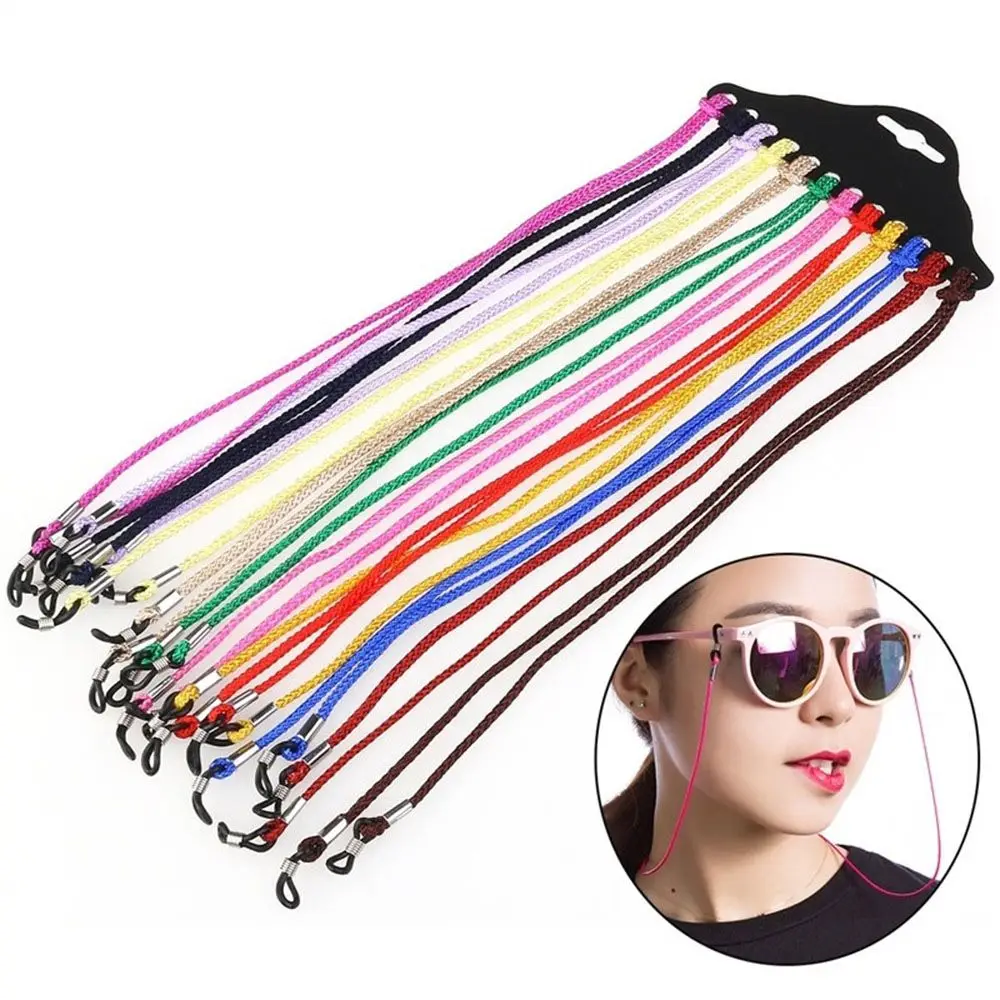 Top Trends: 12pcs / Lot Multicolor Black Nylon Glasses String Cord Holder Sunglasses For Tavel Eyeglasses Lanyard Neck Rope Strap Shoppable Styles