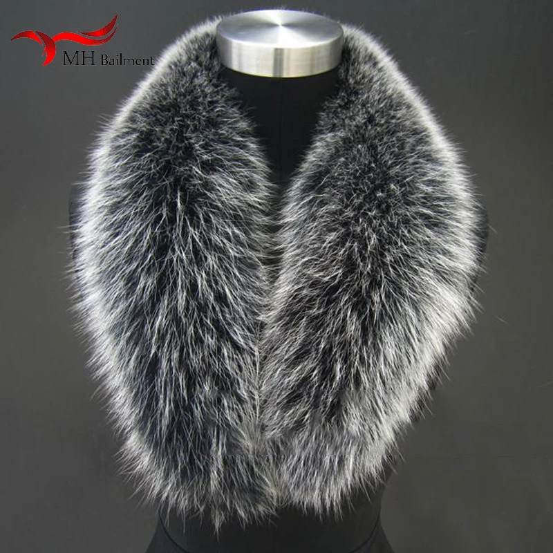 Top Trends: Super Large Real Fox Fur Collar Green Fruit Collar V-collar Horn Collar Fur Scarf Cap Strip For Men And Women Shoppable Styles - Image 3