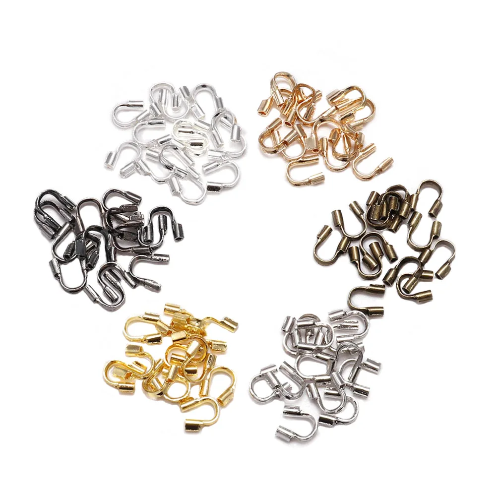 Top Trends: 30-100pcs 4.5x4mm Wire Protectors Wire Guard Guardian Protectors Loops U Shape Accessories Clasps Connector For Jewelry Making Shoppable Styles