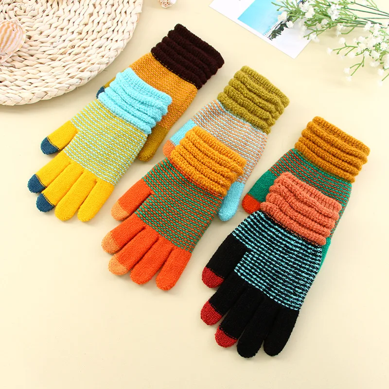 Top Trends: Women&#039;s Cashmere Knitted Winter Gloves Cashmere Knitted Women Autumn Winter Warm Thick Gloves Touch Screen Skiing Gloves Shoppable Styles