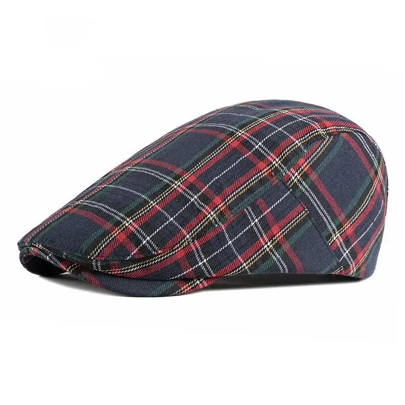 Top Trends: LDSLYJR 2021 Cotton Plaid Newsboy Caps Flat Peaked Cap Men And Women Painter Beret Hats 35 Shoppable Styles